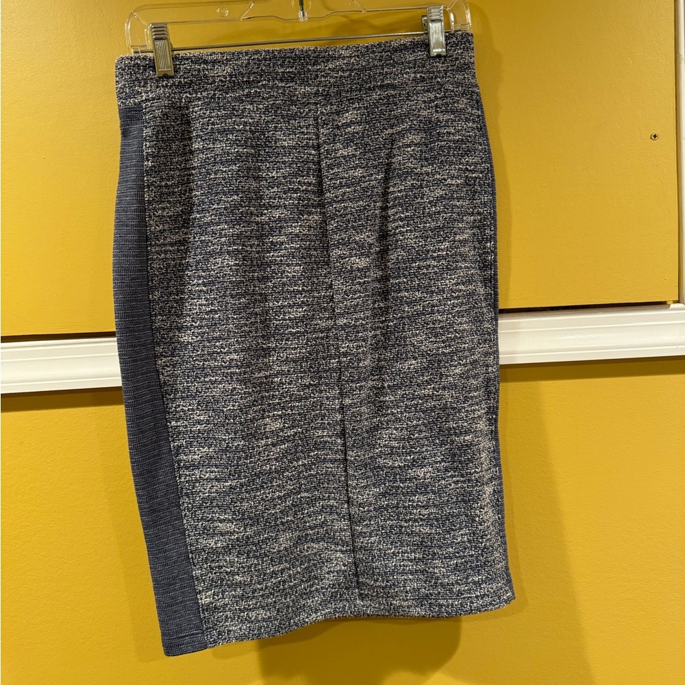 Marine Layer Pencil Skirt L Blue Grey